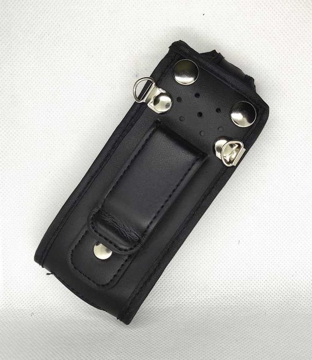 Bolsa pele walkie talkie rádio comunicações