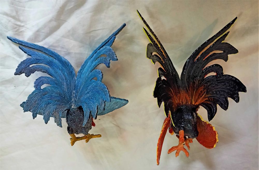 Par Galos Luta Coloridos Metal