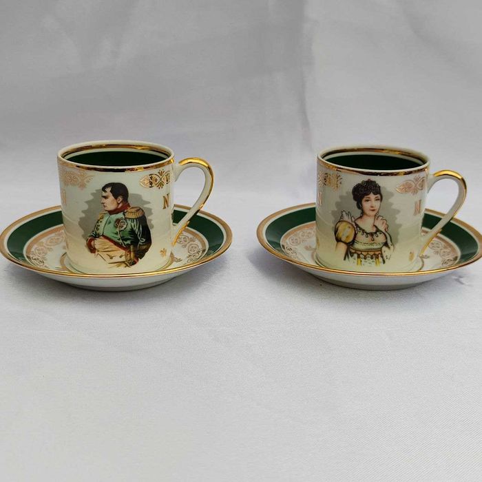 Кавові пари, чашки Наполеон і Жозефіна. Фарфор