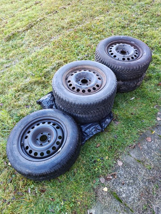 5x Felga z oponami zima 195/65r15 Opel 5x110 65,1 et43