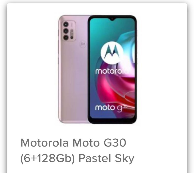 Моторола g 30, 128 гб