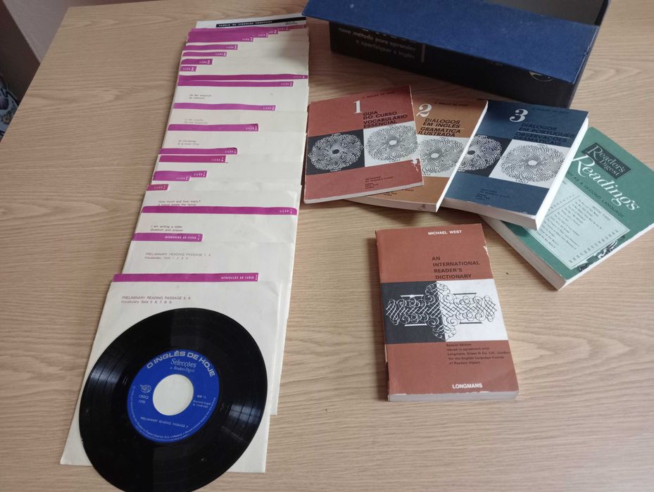 Discos de vinil c/curso inglêsl