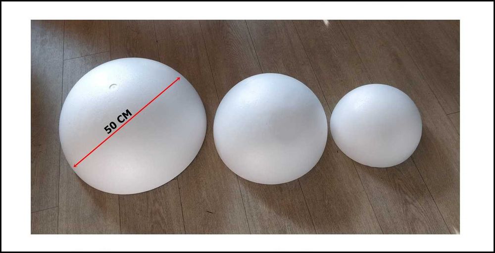 Kula styropianowa 50 cm POŁOWA Stan idealny