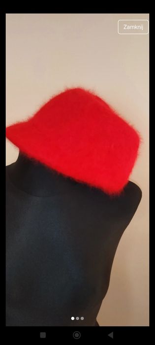 Kapelusik czerwony damski lata 20 vintage old fashion retro