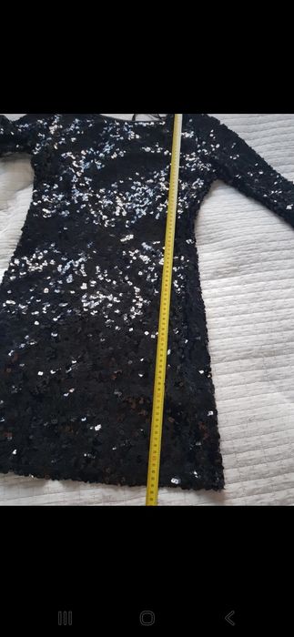 Sukienka cekinowa świecąca elegancka sylwester święta cekiny S mini