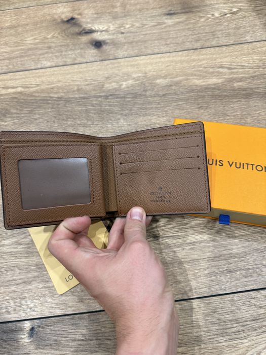 Porfel Louis Vuitton skórzany brązowy