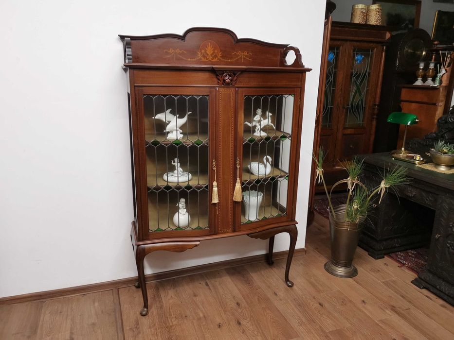 Klasayczna angielska witryna serwantka w stylu edwardiańskim 955/2026
