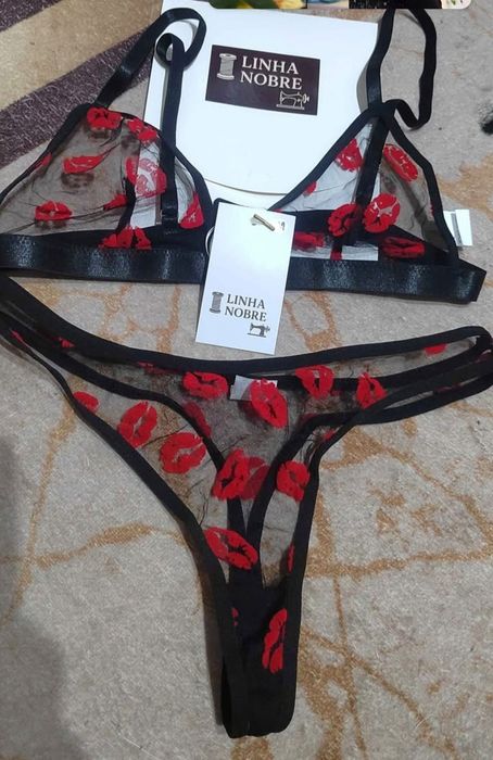 Conjunto lingerie e caixa oferta