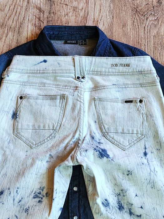 Spodnie jeansowe damskie jasnoniebieskie elastyczne