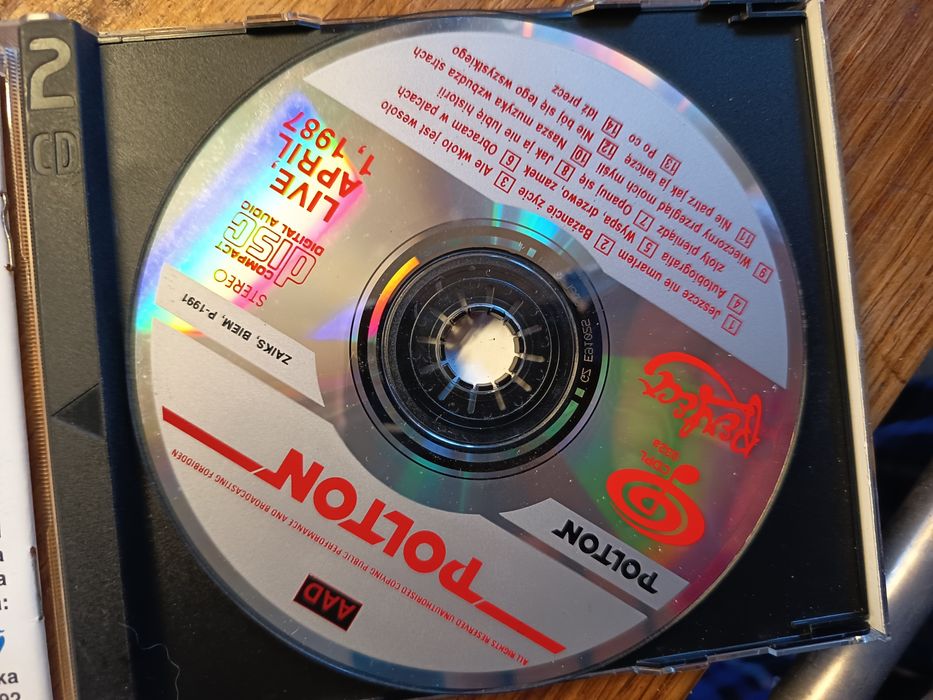 Perfect live april 1. 1987 2 CD.
