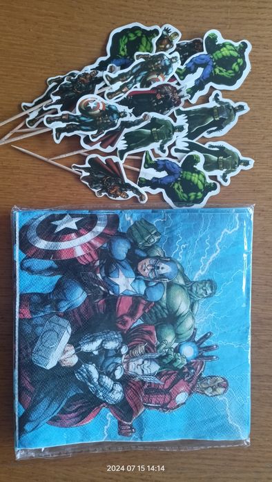 Dekoracje urodzinowe, toppery, balon, serwetkii