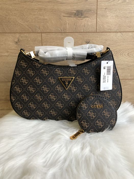 Жіноча сумка guess alexie коричнева.