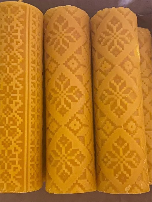 Свічки з натурального 100% воску ручної роботи без домішок