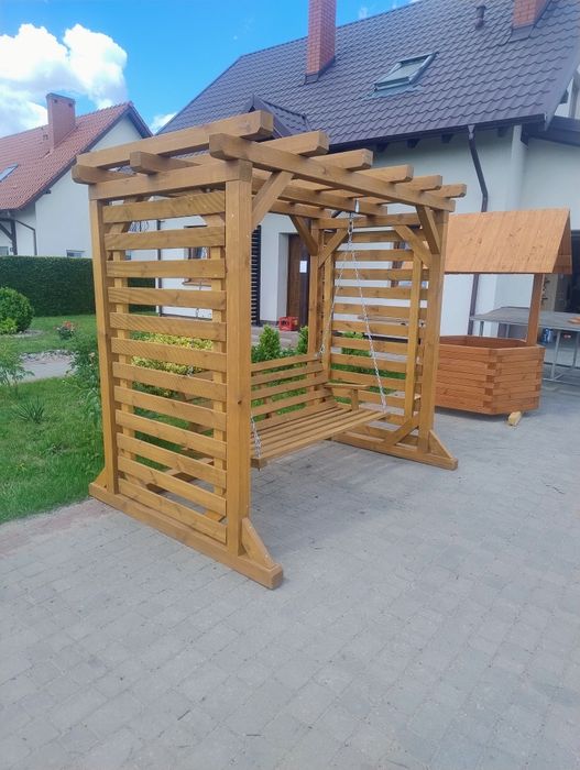 NOWA Huśtawka Ozdobna Pomalowana Pergola