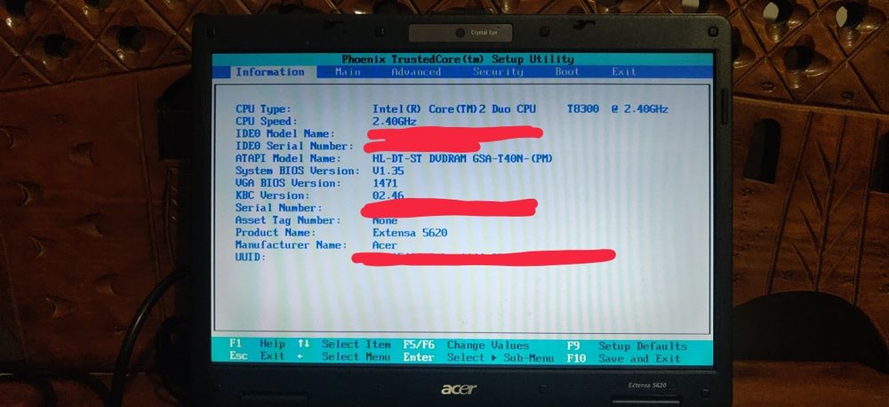 Acer extensa 5620