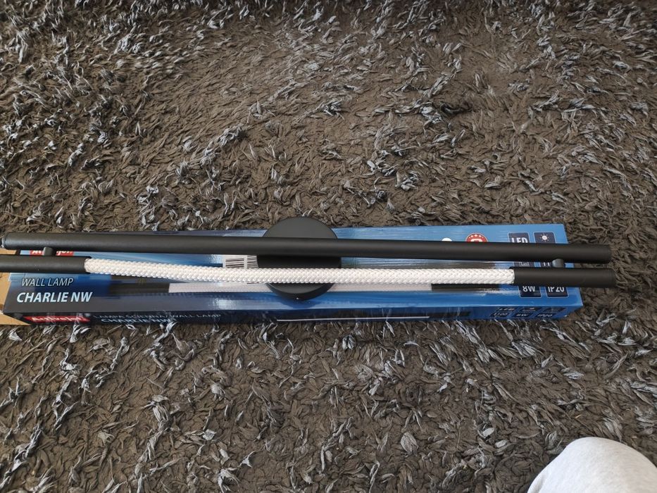 Nowoczesny kinkiet ścienny LED Activejet CHARLIE NW 80cm czarny NOWY