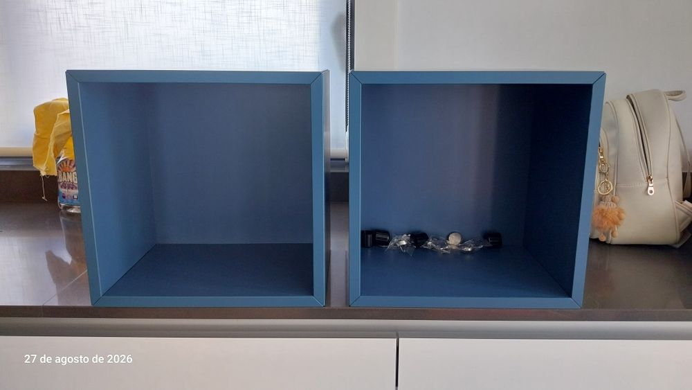 2 Cubos IKEA Eket Azul 35x25x35cm