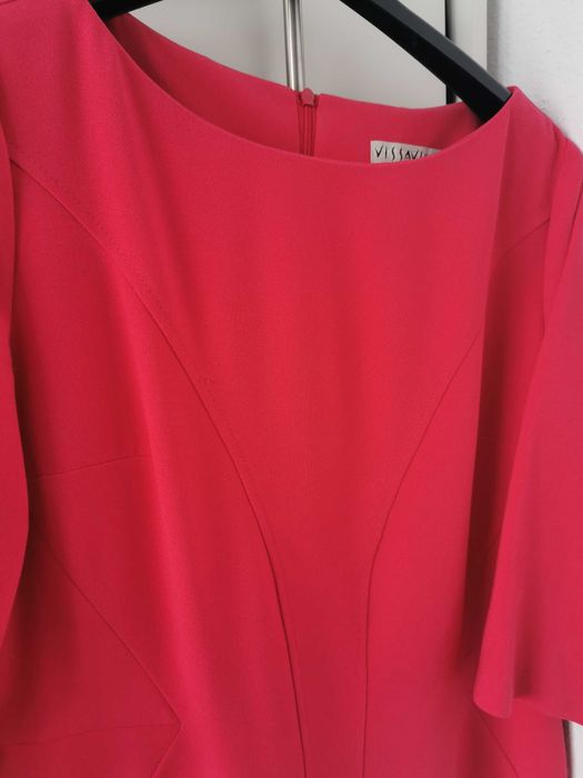 Sukienka na wesele elegancka fuksja vissavi