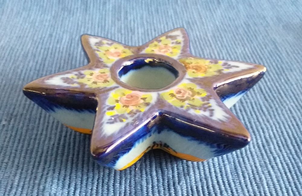 Base para vela, em forma de estrela, Vestal/Alcobaça