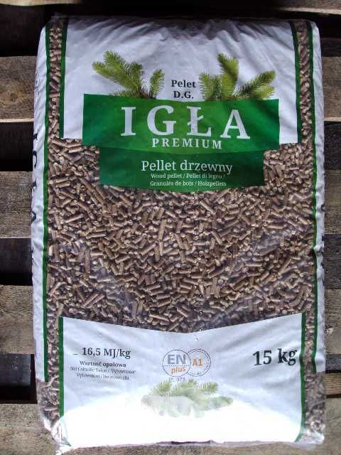 Pellet A1 IGŁA EN PLUS CERTYFIKAT Dąb Buk Sosna Iglasto-Liściasty...