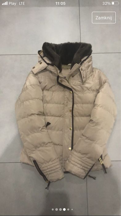 Beżowa kurtka Zara S