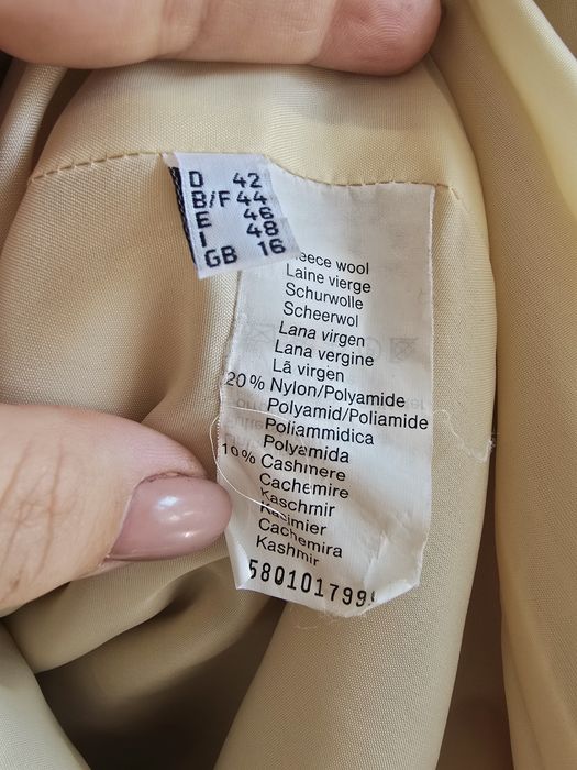 Marynarka damska wełniana z kaszmirem r.42 beżowa