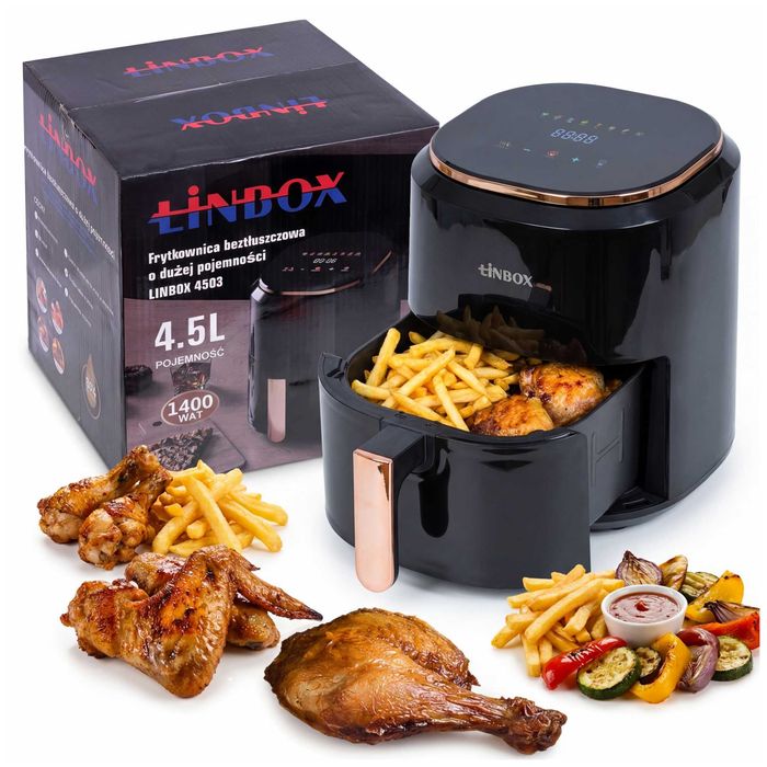 Frytkownica 4,5L 1400W beztłuszczowa Linbox POLSKIE MENU