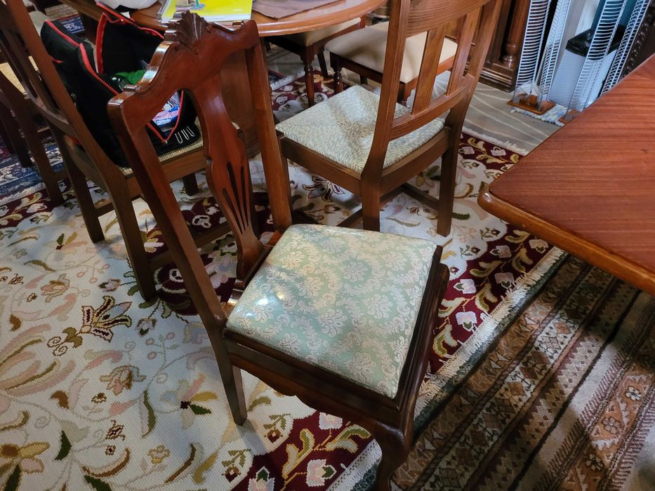 Cadeiras antigas estilo Queen Anne - Muito bom estado ger