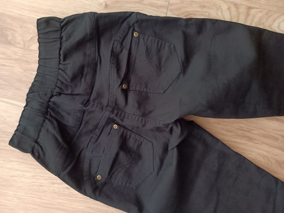 Czarne jegginsy z wysokim stanem rurki XS/S 34/36 avon długie