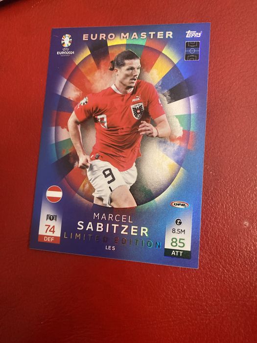 Cartas da coleção match attax euro 2024 “Euro Master”: Sesko, Sabitzez