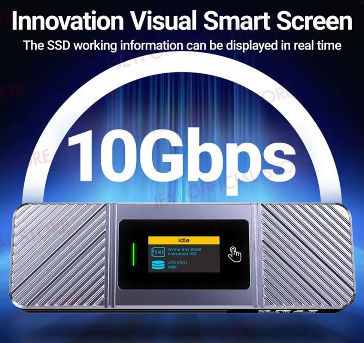 (НОВЫЙ) Корпус адаптер JEYI i9Х SSD М.2 NVME / Sata NGFF 10Gbps