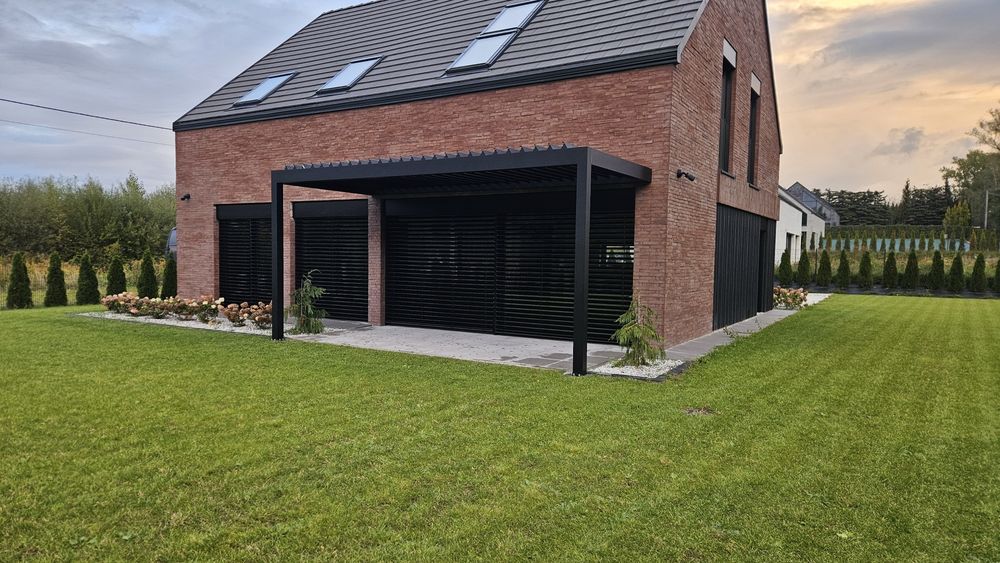 Pergola tarasowa aluminiowa lamelowa robiona NA WYMIAR