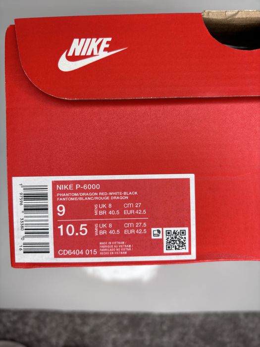 Кросівки 100% NIKE P-6000 42,5 (27 см)  CASUAL SHOES BEIGE CD6404-015