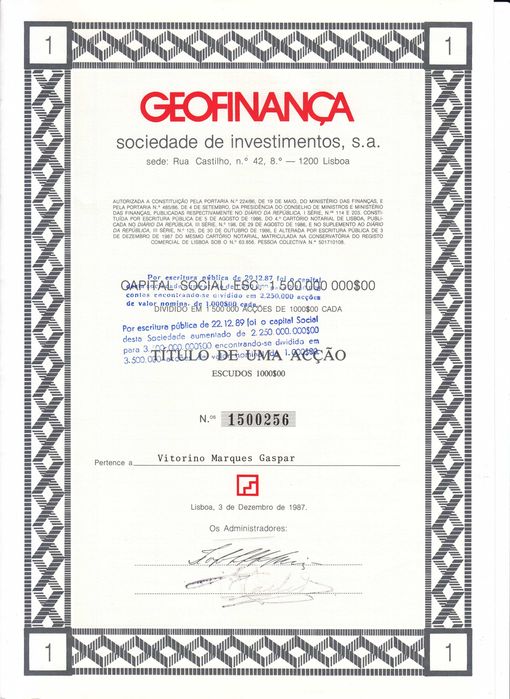 Ações da bolsa  de valores dos anos 80