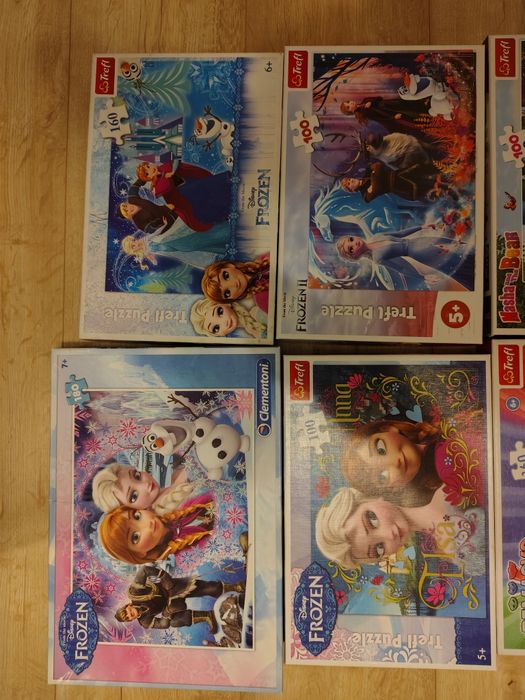 Puzzle trefl 6 sztuk Frozen, Masza, pijamers