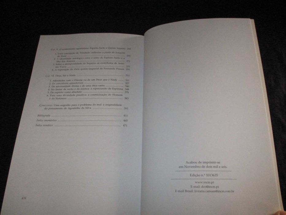 Livro Religião e Metafísica no pensar de Agostinho da Silva