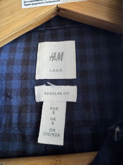 Сорочка синя h&m regular S