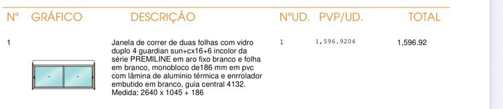 Janela PVC Premiumline c/ vidro duplo Guardian Sun (2640 x 1045)