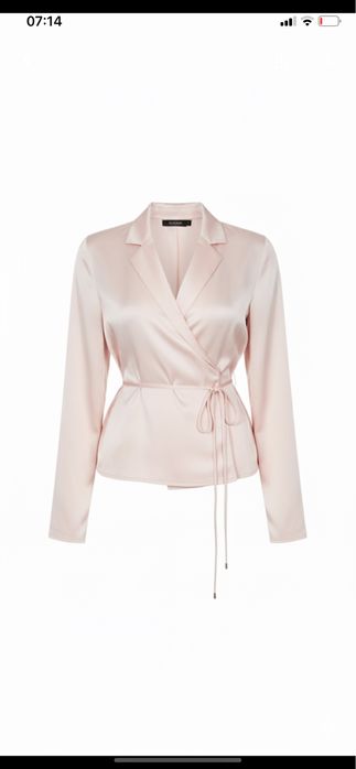 Сатиновий жакет в стилі Zara, пудровий