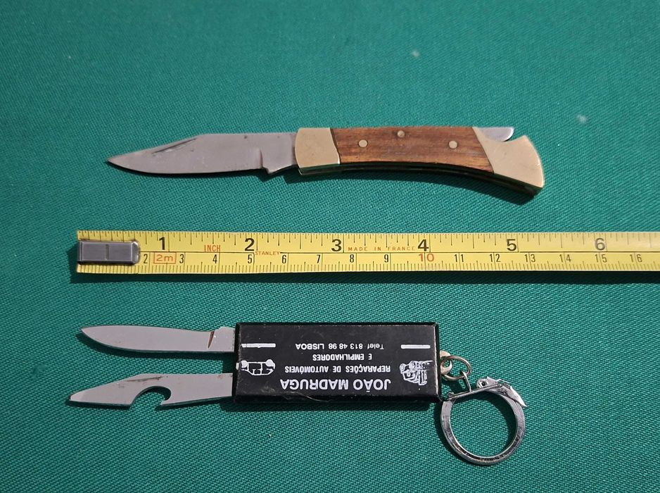 Belo Canivete artesanal vintage, sem marca + porta chaves