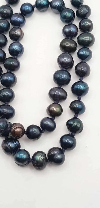 Naszyjnik perły granatowe 2106