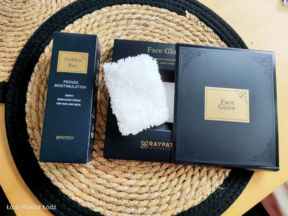 Rękawiczka face glove Raypath  plus kremowe serum do twarzy