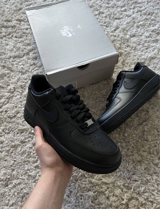 Кросівки Nike Air Force 1 low classic / чорні класичні найк форс