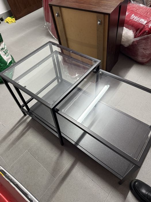 Conjunto de Mesa de centro e lateral para sala de estar