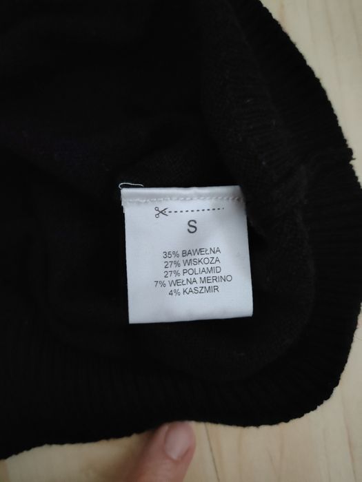 Sweter super skład kaszmir merino bawełna wiskoza Wólczanka 36 S