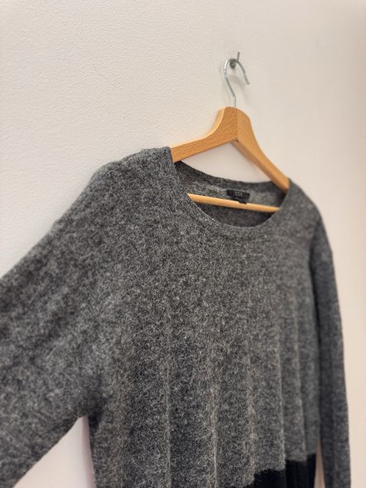 COS Sukienka Swetrowa Wełna Alpaka Merino Wool M 38 Premium Szara Czarna Stan Idealny