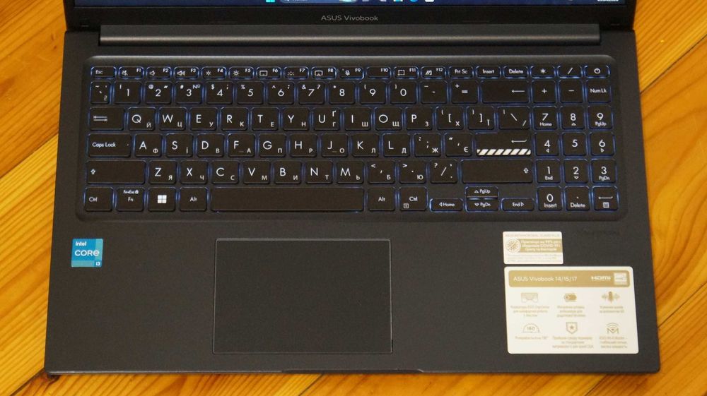 Ноутбук ASUS Vivobook 15.6 IPS Core i3-1215u/16GB DDR4/SSD 512/Intel UHD/Підсвітка клавіатури