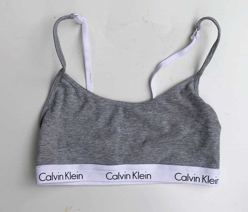 Biustonosz Calvin Klein Szary Miękki Stanik Top S 36