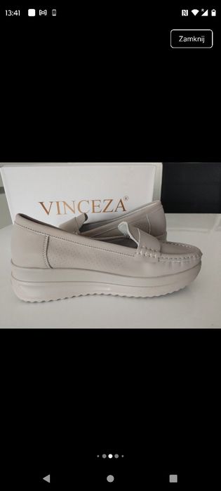 Mokasyny na koturnie - Vinceza
