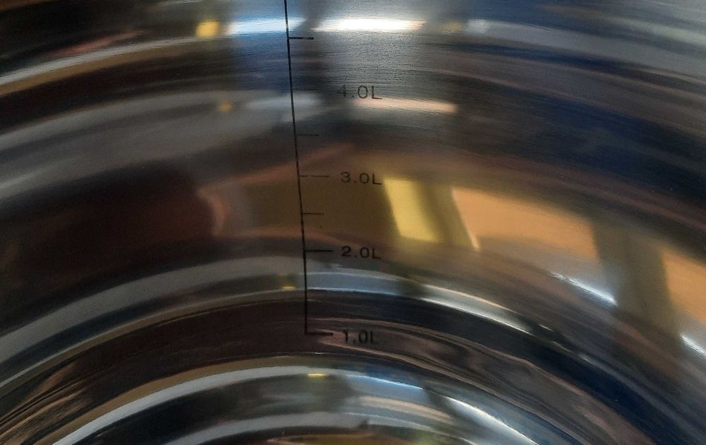 Dobry Garnek Stalowy na Indukcję,Gaz...7L Litrów z PODZIAŁKĄ, INDUKCJA